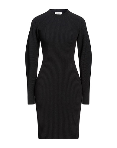 MUGLER Sheath dress Black 87% Wool, 13% Polyester