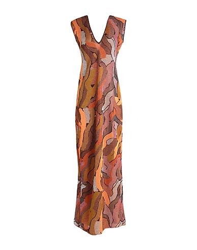 CIRCUS HOTEL Long dress Rust 50% Polyester, 50% Polyamide, Viscose