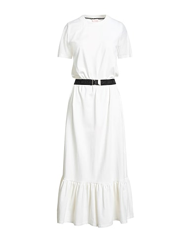 LIU •JO Midi dress AVORIO 95% Cotton, 5% Elastane, Polyester