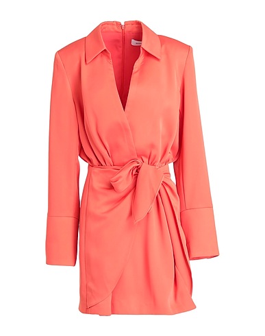 MISHA Short dress Salmon pink 100% Polyester
