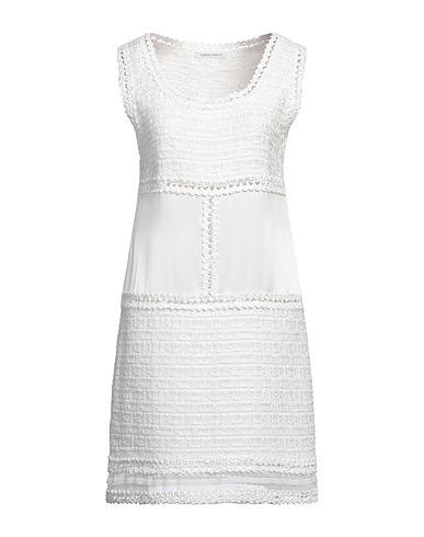 ALBERTA FERRETTI Robe courte Blanc 82% Coton, 18% Viscose, Soie