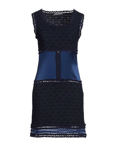 ALBERTA FERRETTI Sheath dress Midnight blue 82% Cotton, 18% Viscose, Silk