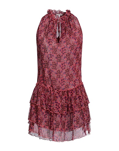 POUPETTE ST BARTH Short dress Coral 100% Silk