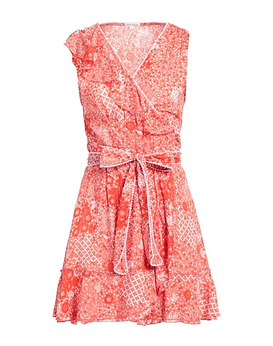 POUPETTE ST BARTH Short dress Coral 100% Viscose