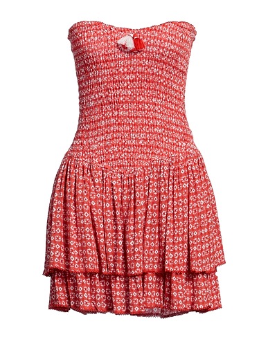 POUPETTE ST BARTH Short dress Tomato red 100% Rayon