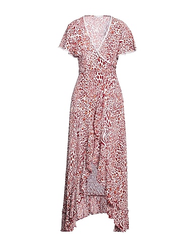 POUPETTE ST BARTH Midi dress Burgundy 100% Viscose