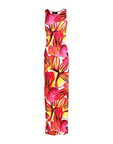 LOUISA BALLOU Long dress Fuchsia 90% Viscose, 10% Elastane