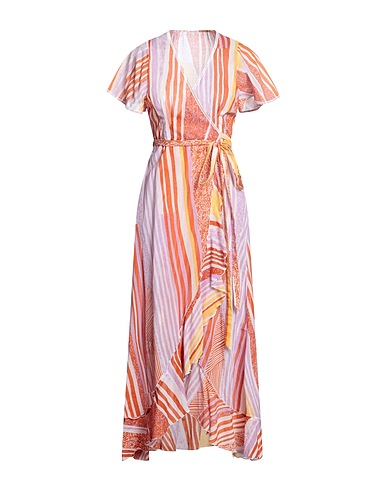 POUPETTE ST BARTH Midi dress Orange 100% Cotton