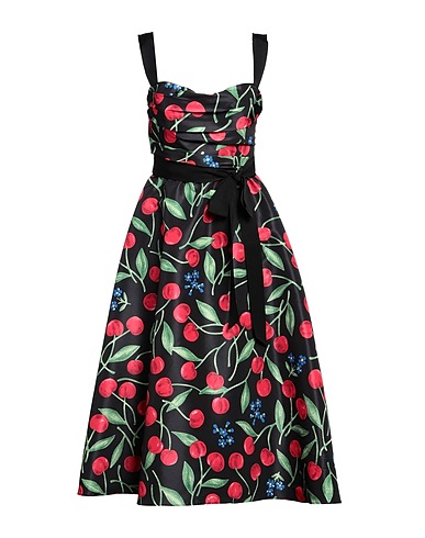 CAROLINA HERRERA Midi dress Black 100% Polyester, Silk