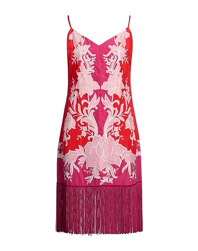 UNGARO Midi dress Red 100% Silk, Polyester