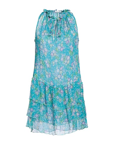 POUPETTE ST BARTH Short dress Turquoise 100% Silk