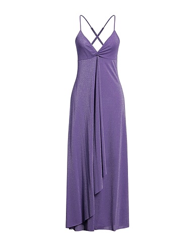 KAOS JEANS Long dress Lilac 33% Cotton, 32% Polyester, 15% Polyamide, 15% Metallic Polyester, 5% Elastane