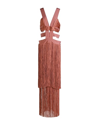 HERVÉ LÉGER Long dress Blush 90% Recycled rayon, 9% Nylon, 1% Elastane
