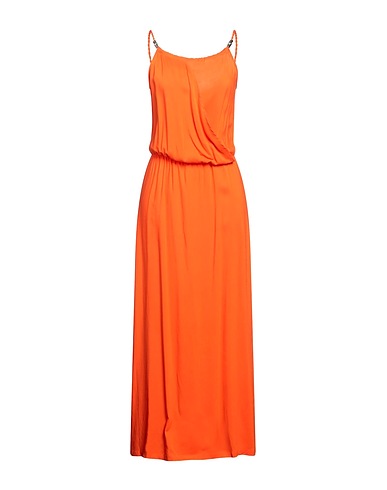 HEIDI KLEIN Long dress Orange 100% Viscose