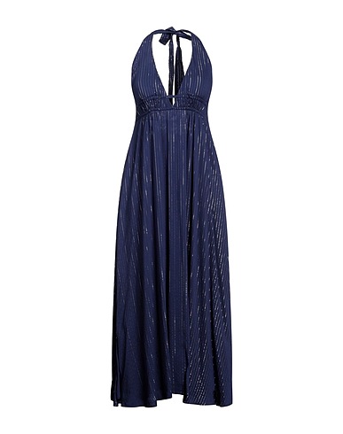 HEIDI KLEIN Vestido midi Azul marino 99% Rayón, 1% Fibra metálica