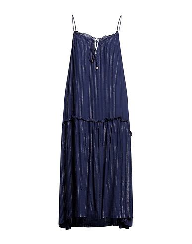 HEIDI KLEIN Vestido midi Azul marino 99% Rayón, 1% Fibra metálica