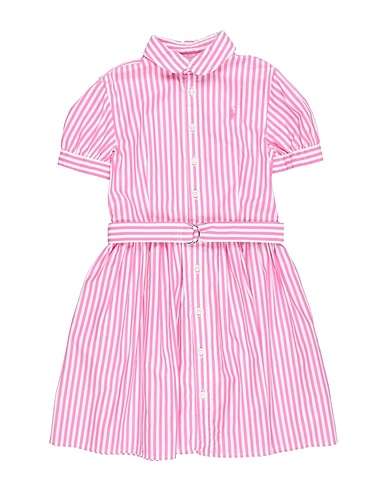 POLO RALPH LAUREN シュミーズドレス Striped Belted Cotton Poplin Shirtdress
 ピンク コットン 100%