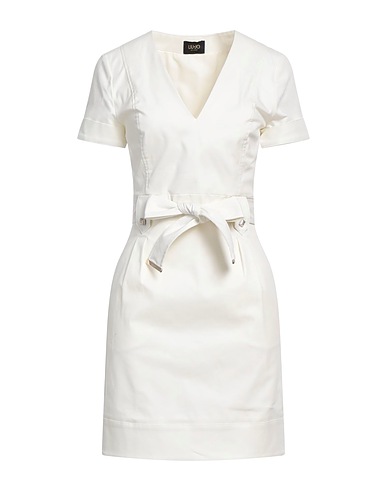 LIU •JO Short dress White 97% Cotton, 3% Elastane