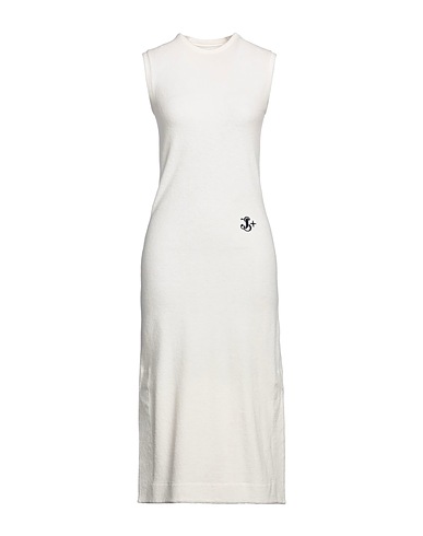 JIL SANDER Kleid für das Büro Elfenbein 56% Baumwolle, 24% Leinen, 20% Polyamid