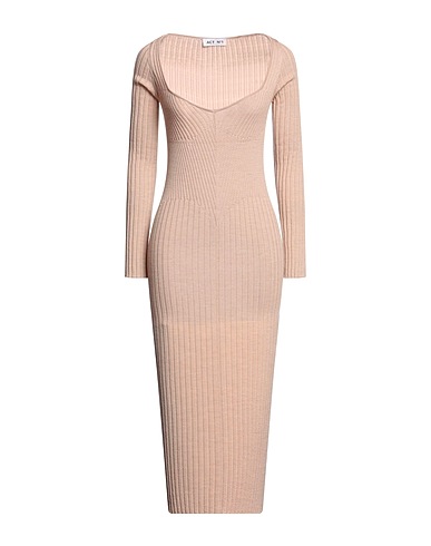 ACT N°1 Midi dress Sand 100% Wool