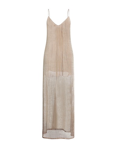 THE NINA STUDIO Midi dress Gold 100% Polyester