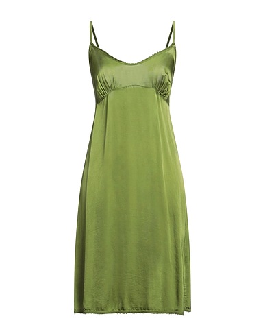 BRAND UNIQUE Vestito corto Verde militare 100% Viscosa