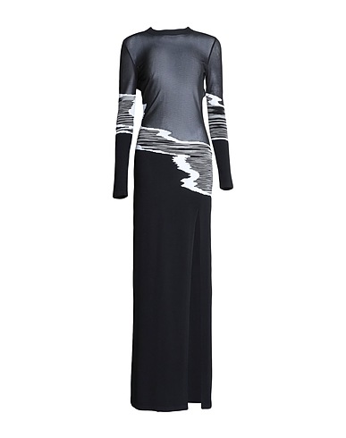 MISSONI Long dress Black 75% Viscose, 15% Polyester, 10% Polyamide