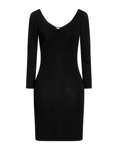 REBEL QUEEN by LIU •JO Kurzes Kleid Schwarz 60% Polyamid, 31% Metallisiertes Polyester, 9% Elastan