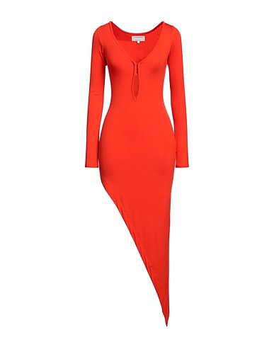 LAMA JOUNI Short dress Orange 96% Viscose, 4% Elastane