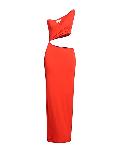 LAMA JOUNI Midi-Kleid Orange 96% Viskose, 4% Elastan