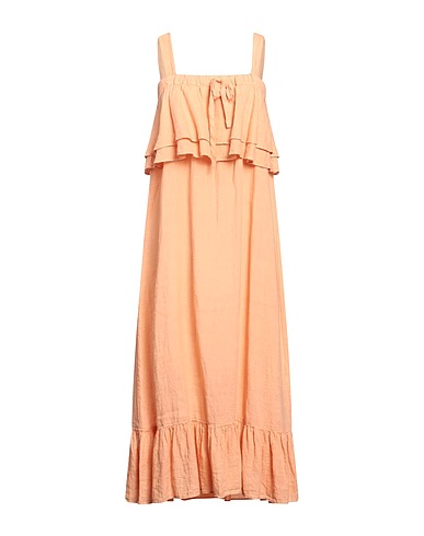 SKILLS & GENES Long dress Apricot 100% Linen