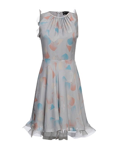 GIORGIO ARMANI Short dress Grey 100% Silk, Polyester