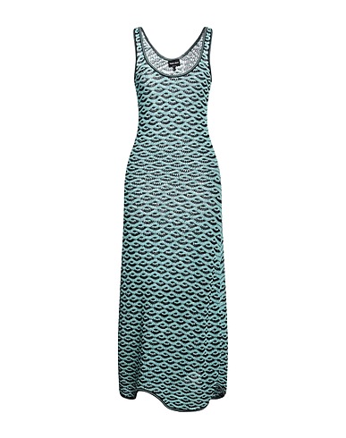 GIORGIO ARMANI Long dress TURCHESE 68% Cotton, 32% Silk
