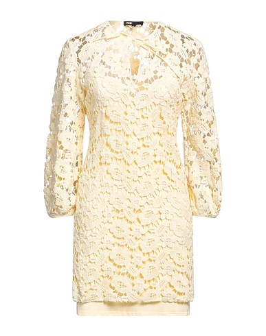 MAJE Short dress Pastel yellow 63% Cotton, 26% Viscose, 11% Polyamide
