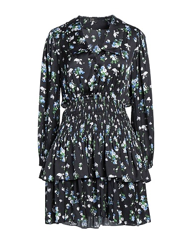 MAJE Hemdkleid Schwarz 100% Polyester, Perlmutt