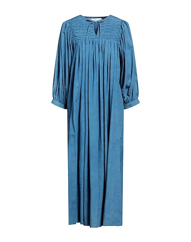 SKALL STUDIO Long dress Slate blue 100% Organic cotton, Polyester