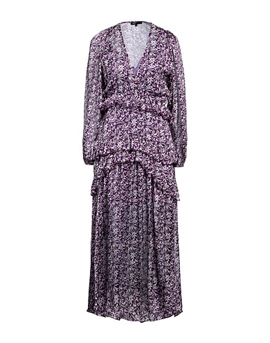 MAJE Midi dress Dark purple 100% Polyester