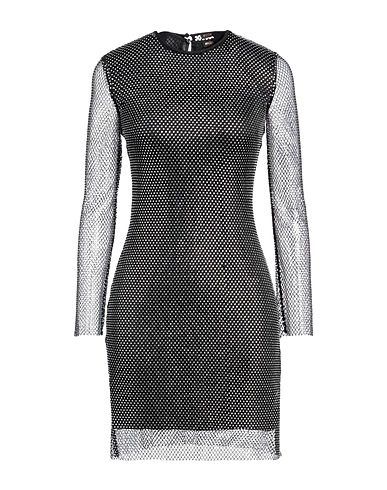 MAJE Sheath dress Black 97% Polyester, 3% Elastane, Stone