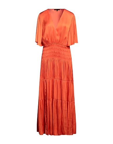 MAJE Long dress Orange 100% Polyester