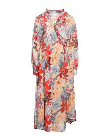 ATTIC AND BARN Midi dress Light blue 65% Cotton, 35% Silk