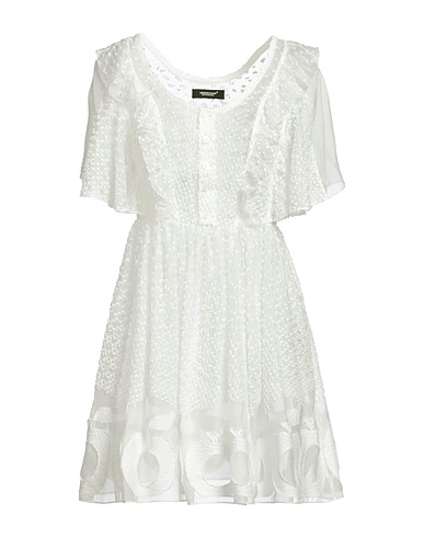 UNDERCOVER Short dress White 42% Cotton, 38% Cupro, 20% Nylon