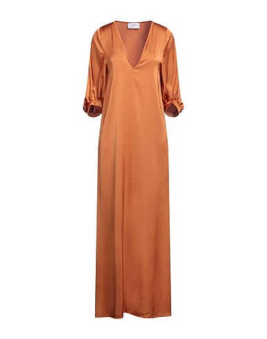 SOALLURE Long dress Camel 96% Polyester, 4% Elastane