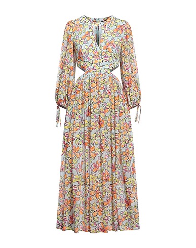 MAJE Long dress Sky blue 100% Polyester