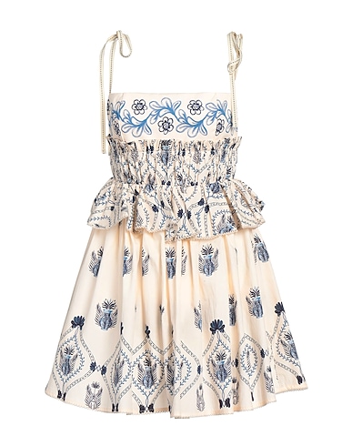 AGUA by AGUA BENDITA Minivestido Hueso 100% Algodón