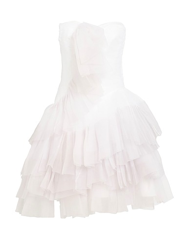 MATICEVSKI Short dress White 100% Polyester, Silk, Nylon