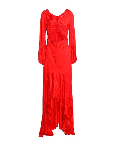 SILVIA TCHERASSI Vestito lungo Rosso pomodoro 100% Viscosa