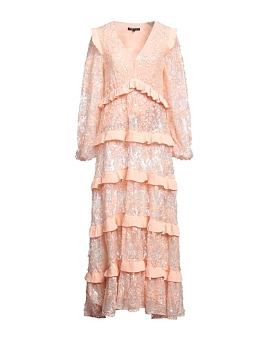 MAJE Long dress Light pink 100% Polyester