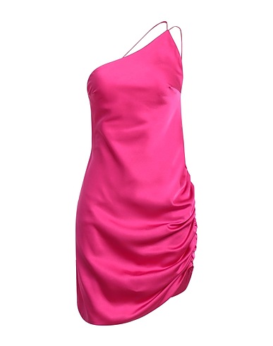 NINEMINUTES One-shoulder dress Fuchsia 97% Polyester, 3% Elastane