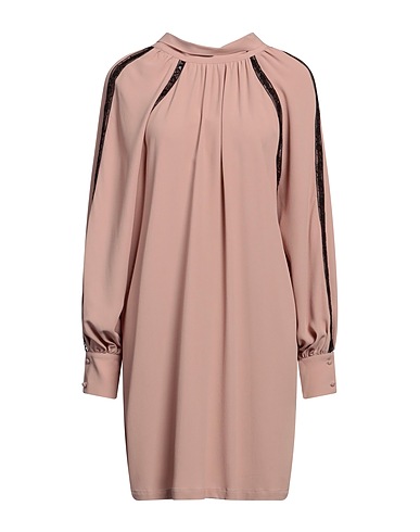 ANNA MOLINARI Short dress Blush 55% Acetate, 45% Silk, Cotton, Polyamide