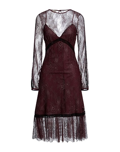 ANNA MOLINARI Midi dress Plum 100% Polyamide, Cotton